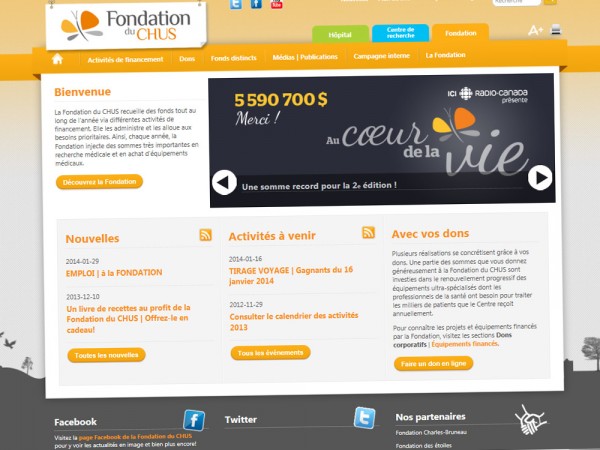 Site Web - Fondation du CHUS