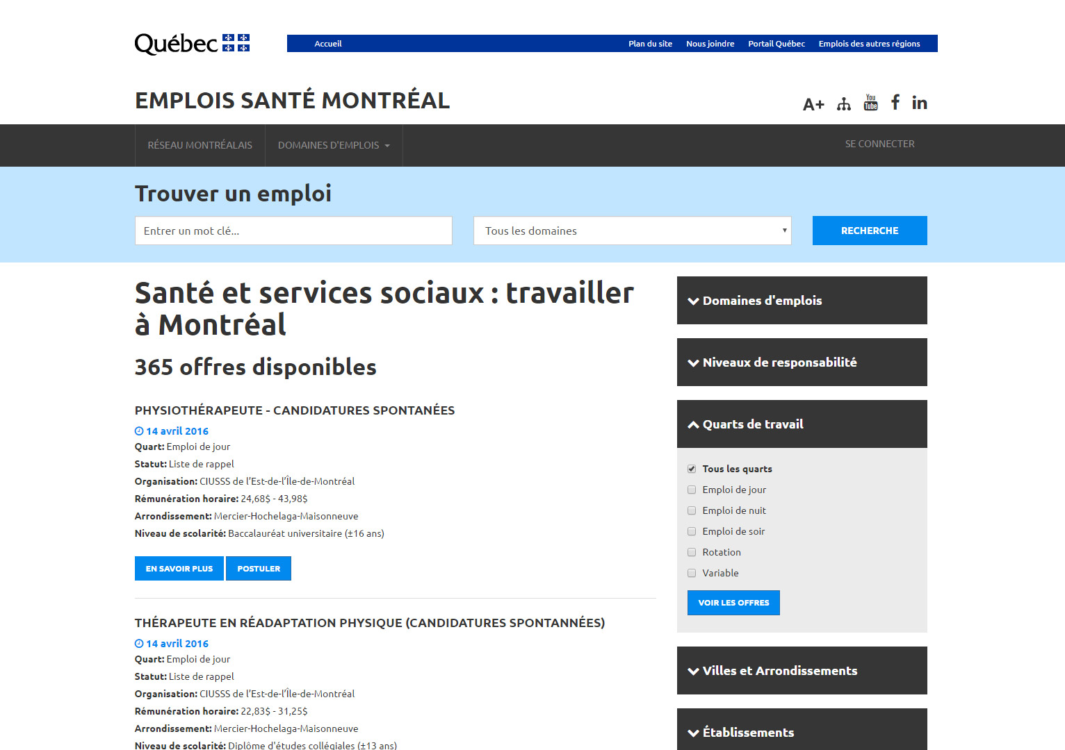 Emplois Santé Montréal – CIUSSS du Centre-Sud-de-l’Île-de-Montréal